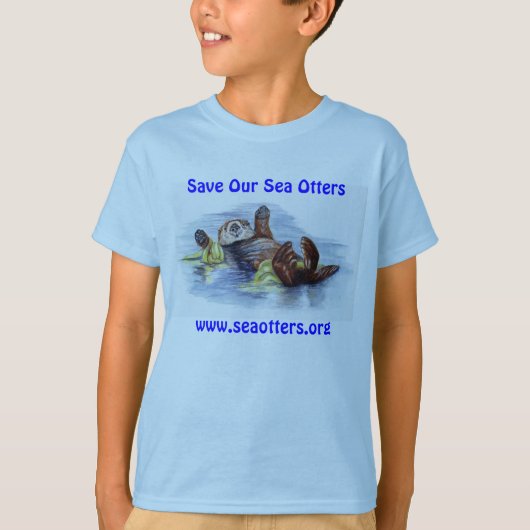 Amis du T-shirt de l'enfant de loutre de mer (Devant)