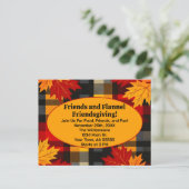 Amis et Flannel Friendsgiving Invitation (Debout devant)