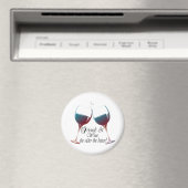 Amis et vin plus vieux le plus drôle Magnet (In Situ (Lave-vaisselle))