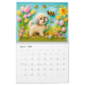 Amis feutrés en fleurs – Calendrier de chiens (Mar 2027)