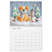 Amis feutrés en fleurs – Calendrier de chiens (Jan 2027)
