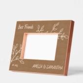 Amis Fleurs Besties Cadres personnalisés en bois (Gauche)
