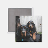 Amis Gordon Setter Peinture sur un aimant (Recto/Verso)
