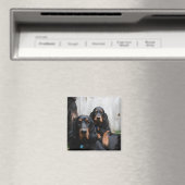 Amis Gordon Setter Peinture sur un aimant (In Situ (Lave-vaisselle))