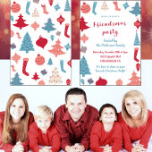 Amis invitations arbres de Noël