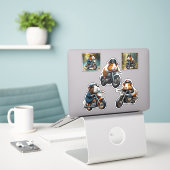 Amis Motards Cochons d'Inde Multiple Autocollants (Ordinateur portable sur le bureau)