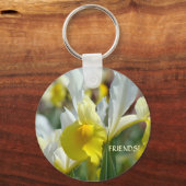 AMIS ! Porte-clés Fleurs d'iris jaune (Recto)