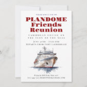 Amis Réunion Croisière Vacances Invitation (Devant)