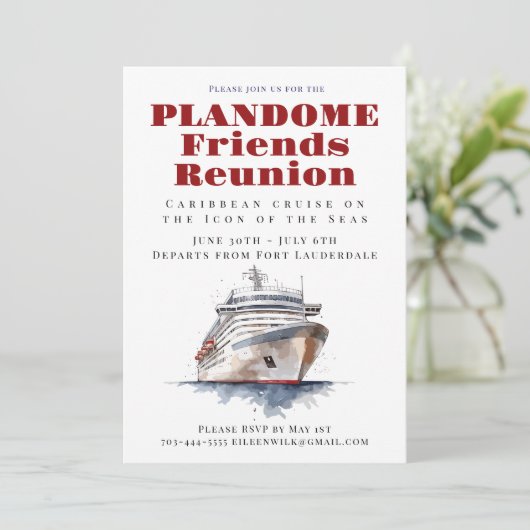 Amis Réunion Croisière Vacances Invitation (Debout devant)