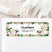 Amis Safari | Étiquettes d'adresse de retour de Ba (En situation)