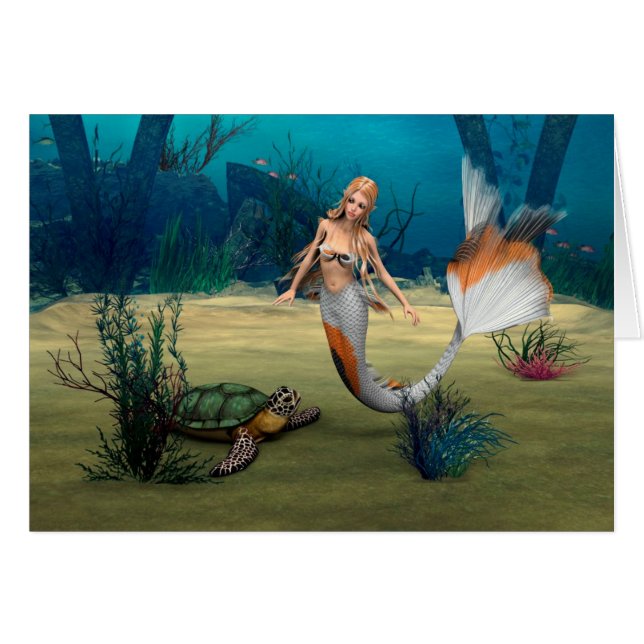 Amis Sirène et Tortue (Devant horizontal)