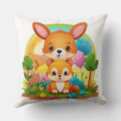 Amis Whimsical Woodland Jeter Oreiller (Verso)