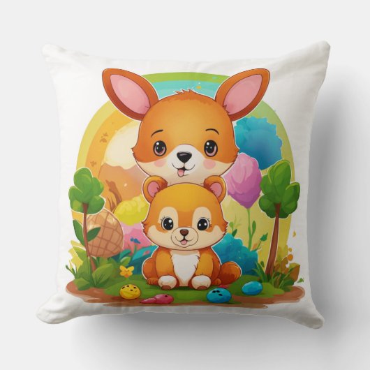 Amis Whimsical Woodland Jeter Oreiller (Recto)