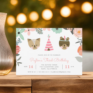 Amis Woodland   Invitation du Anniversaire de enfa