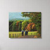 Amish Autumn Walk Canvas Afdruk (Voorkant)