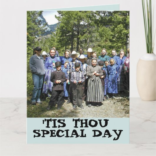 AMISH BIRTHDAY FUNNY HUMOUR CARTE DE SALUT (Devant)
