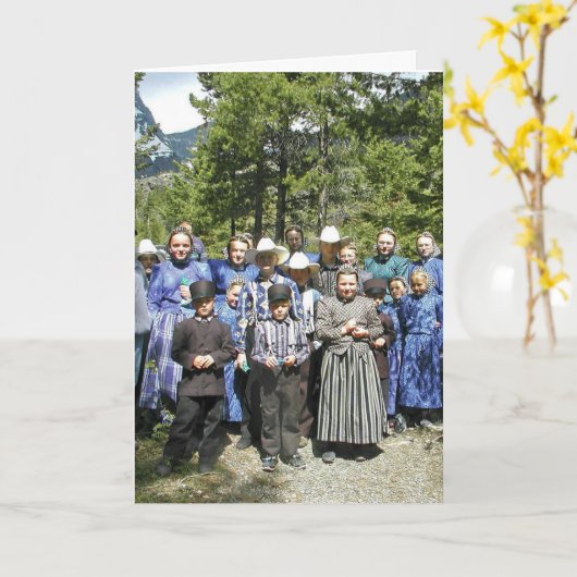 AMISH BIRTHDAY KAART (Gele Bloem)