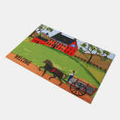 Amish Boerderij Rug Deurmat (Schuin)