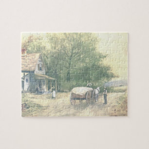  Amish Boerderij Scene Puzzle Legpuzzel