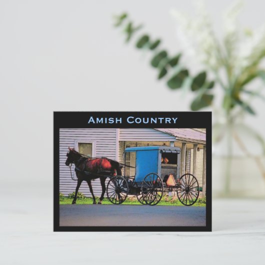 Amish Buggy Briefkaart (Staand voorkant)