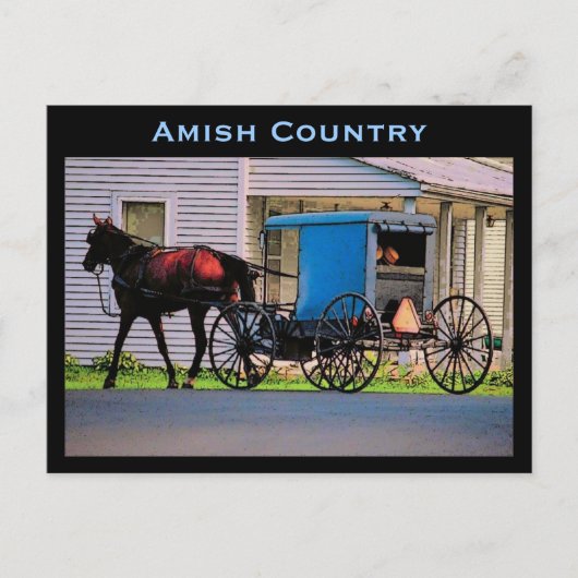 Amish Buggy Briefkaart (Voorkant)