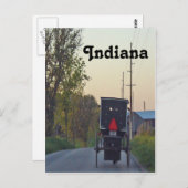 Amish Buggy Briefkaart (Voorkant / Achterkant)