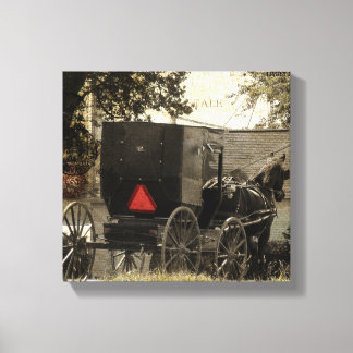 Amish Buggy Canvas Afdruk