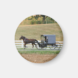 Amish buggy carnet magneet