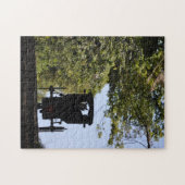 Amish Buggy Day - Silhouette Legpuzzel (Horizontaal)