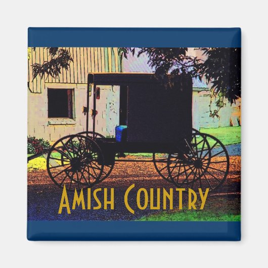 Amish Buggy Magnet Magneet (Voorkant)