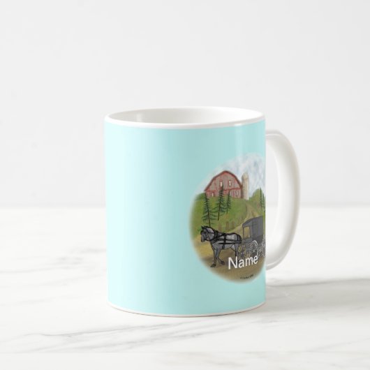 Amish Buggy Mug de retour (Devant droit)