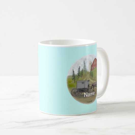 Amish Buggy Mug de visite (Devant droit)