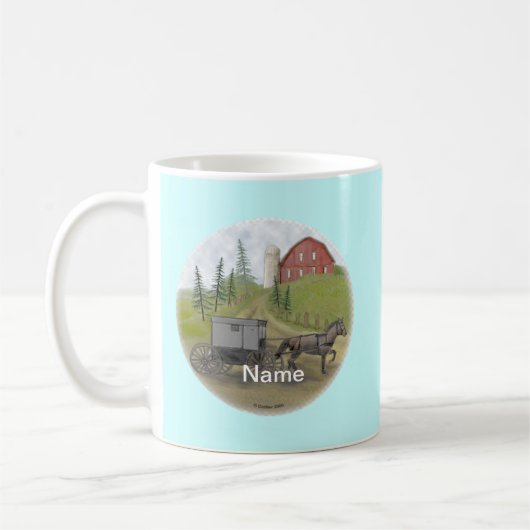 Amish Buggy Mug de visite (Gauche)