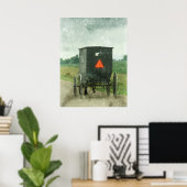 Amish Buggy Poster (Thuiskantoor)