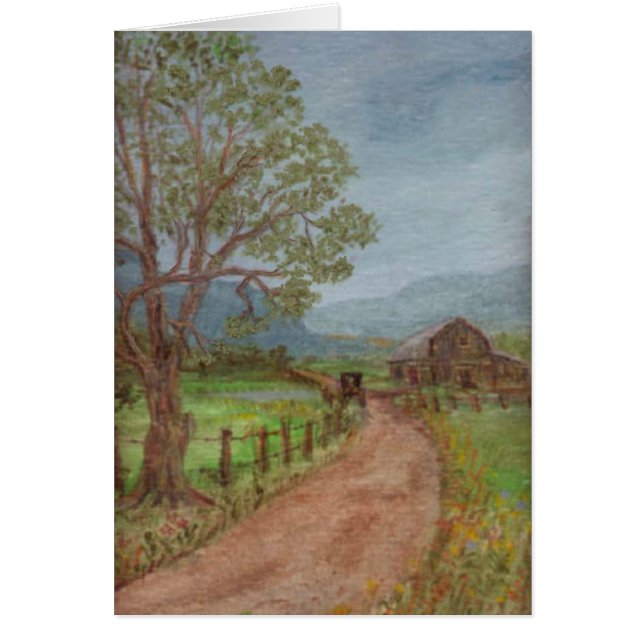 Amish Buggy Rentrer chez elle (Devant)