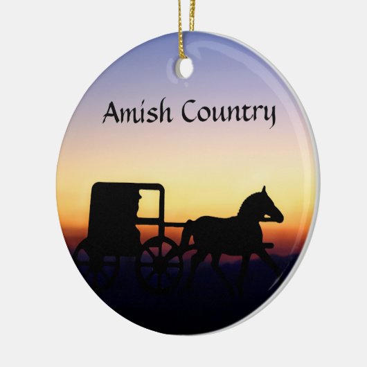 Amish Buggy Ride Keramisch Ornament (Links)