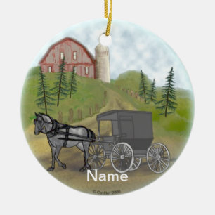 Amish Buggy terugkeer ornament