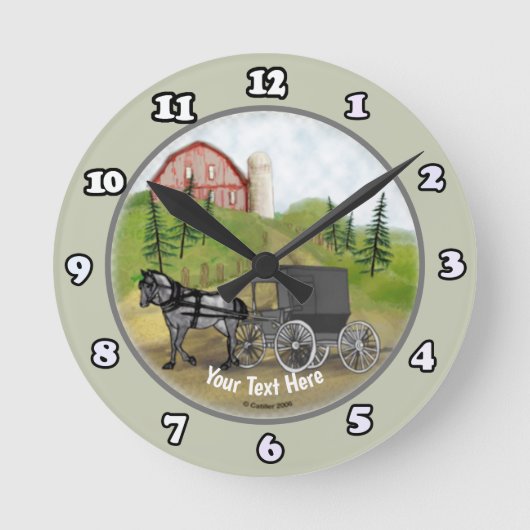 Amish Buggy Terugkerende Klok (Voorkant)