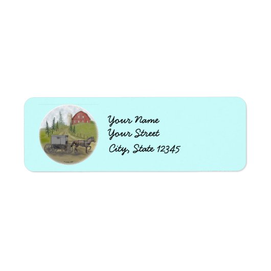 Amish Buggy Visiting labels (Voorkant)