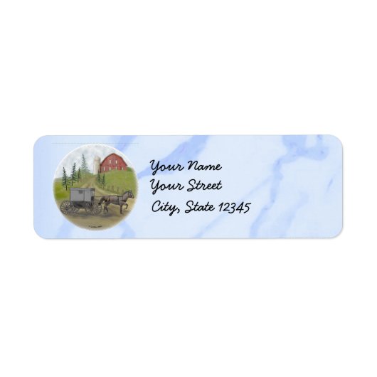 Amish Buggy Visiting labels (Voorkant)