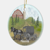 Amish Buggy Visiting ornament (Links)