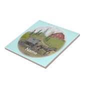 Amish Buggy Visiting tegel Tegeltje (Zijkant)