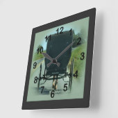 Amish Buggy Wall Clock Vierkante Klok (Hoek)