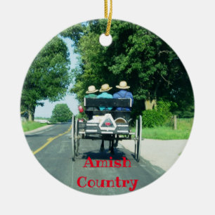 Amish Country Panoramic Kerstmis Ornament