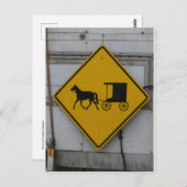 Amish Crossing Sign Briefkaart (Voorkant / Achterkant)