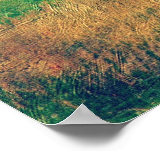 Amish die langs Hay Field loopt Poster (Hoek)