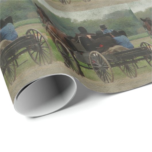Amish Family Outing Cadeaupapier (Rol Hoek)