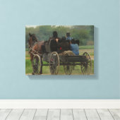 Amish Family Outing Canvas Afdruk (Insitu (Houten vloer))
