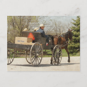 Amish Family Rubriek Home Briefkaart