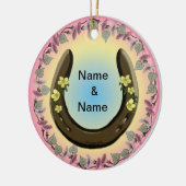 Amish Flower Horseshoe ornement (Gauche)